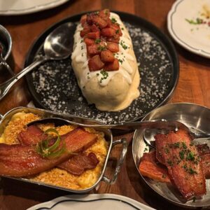 Jones Dairy Farm Bacon Slab Recipes, Bacon Slab Appetizer, Slab Bacon Foodservice, Slab Bacon Menu Ideas, Jones Bacon Slab, Jones Slab Bacon, Bacon Slab Burrito, Bacon Slab Mac and Cheese