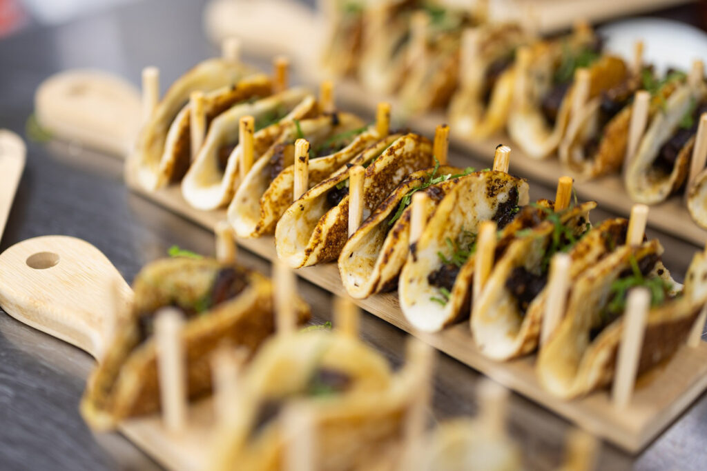 South Asian Fusion Taco with Sri Lankan-Style Bacon, Jones Dairy Farm Foodservice Recipe, Slab Bacon Recipe, Bacon Slab Recipe