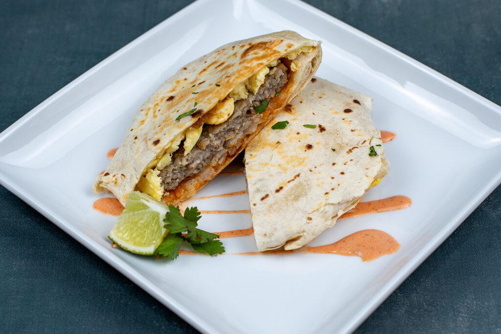 Spicy Sausage Breakfast Crunchwrap, Student-Approved K-12 Foodservice Recipe, Foodservice Recipe, CN Recipe, School Recipe, Child Nutrition