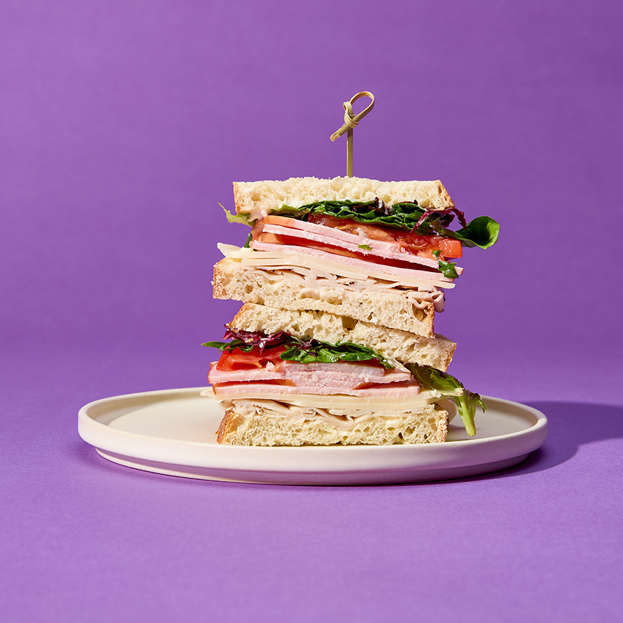 No Antibiotics Ever Heritage Uncured Ham Slices Front, Jones Dairy Farm Uncured Ham Slices, Jones All Natural Ham Slices, Ham Sandwich