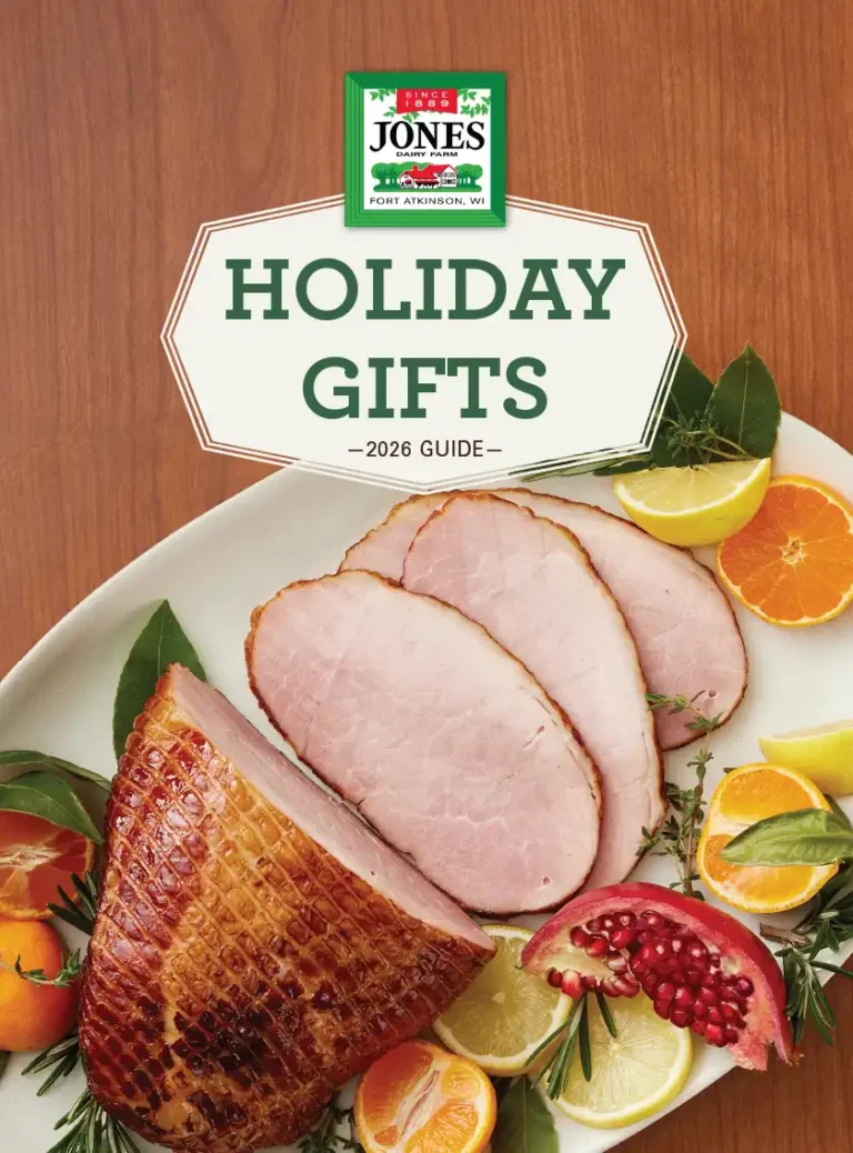 Order holiday hams from Jones Dairy Farm this season, holiday gifting and gift boxes.