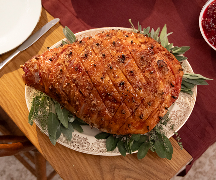 Jones Whole Bone-in Hickory Smoked Ham for Christmas and Easter Holidays