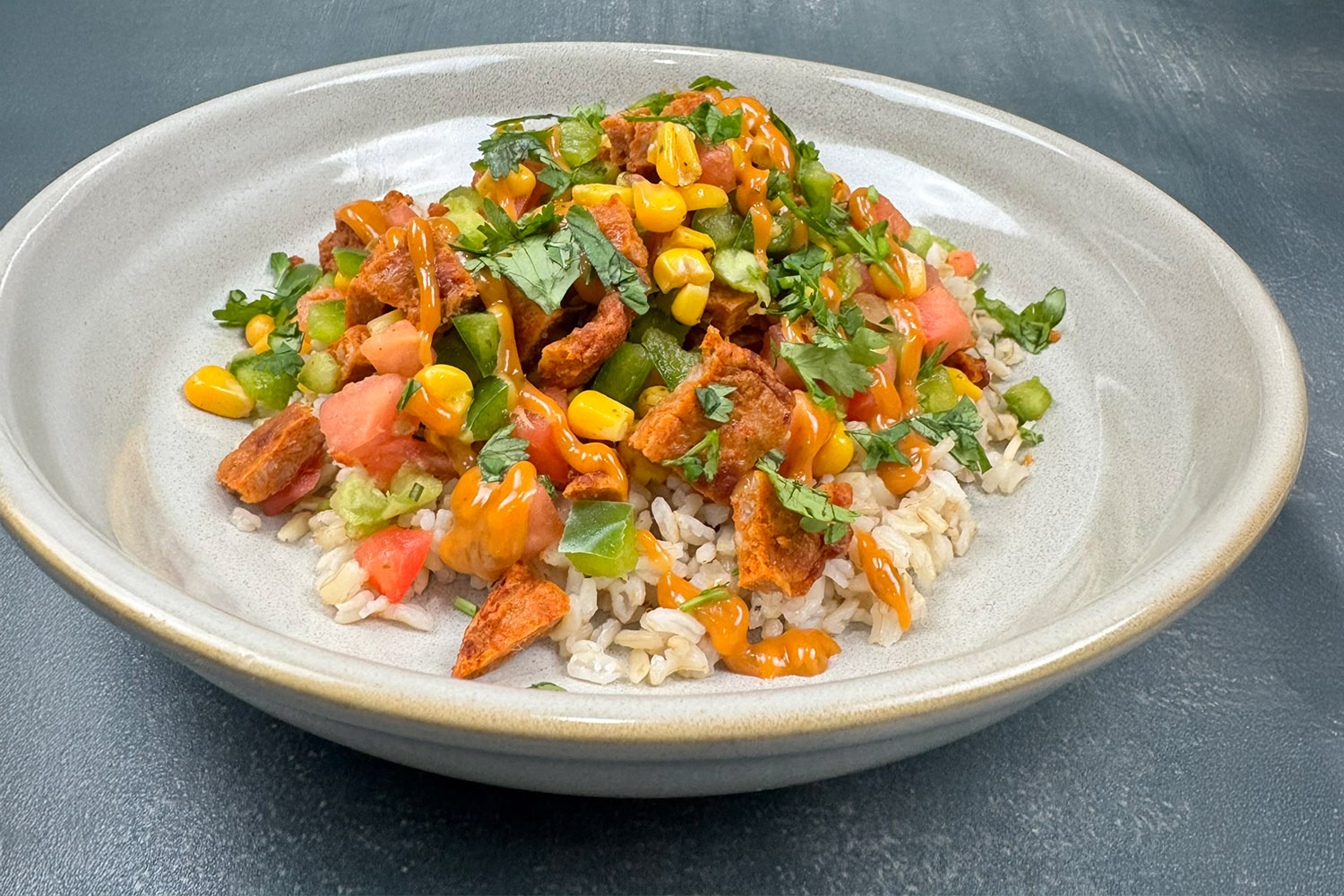 ごはん Southwest Chicken Chorizo and Rice Bowl K-12 | Jones Dairy Farm