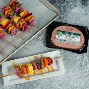 Ham Steak Sheet Pan Kebabs, how to cook ham steak, how to use ham steak, ham steak recipes