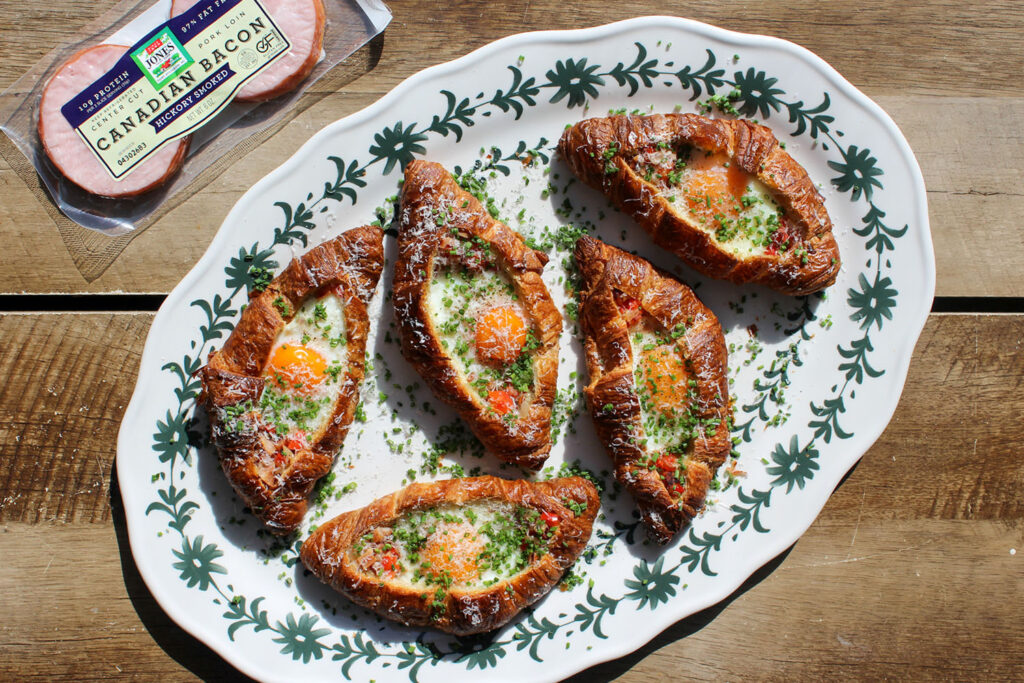 Breakfast Croissant Boats, Easy Baked Breakfast Croissants