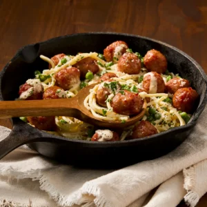 Jones Dairy Farm fully cooked pork and bacon meatballs.