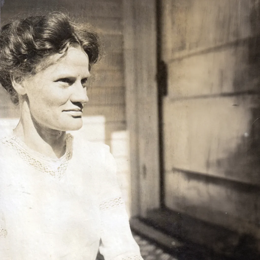 Historic portrait of Mary P. Jones, third president of Jones Dairy Farm, circa 1933